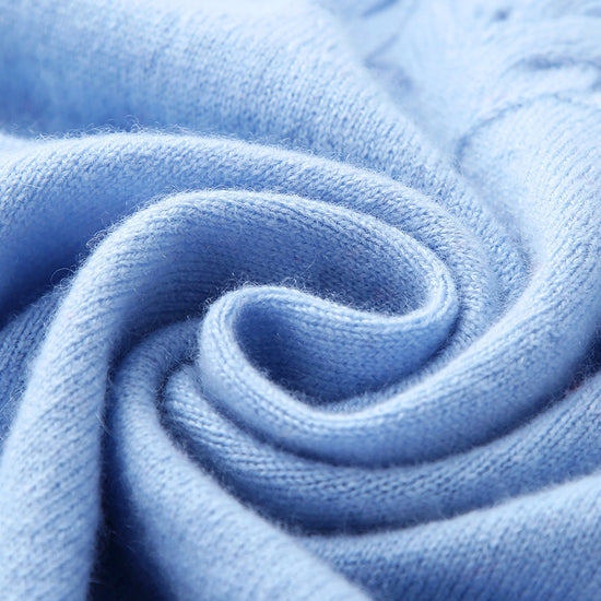 COMOBOCA 100% Cashmere Women's Faux Cardigan Sweater with Bow Tie