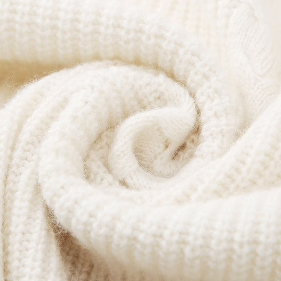 COMOBOCA 100% Wool Women's Cardigan Cable Knit Hoodie