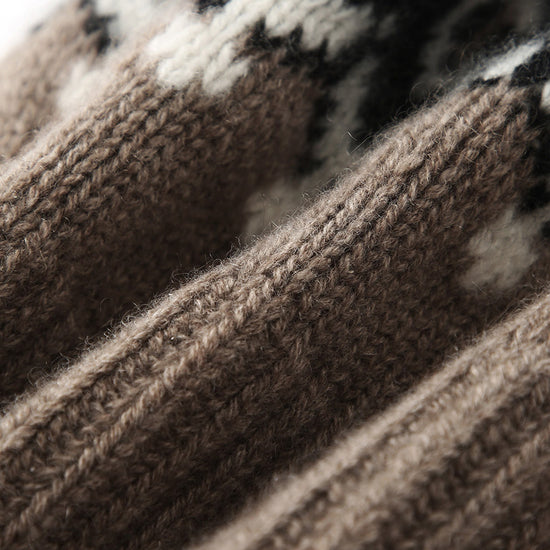 COMOBOCA 100% Cashmere Soft Knit Ribbed Beanie