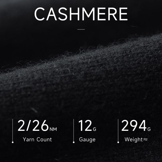 COMOBOCA 100% Cashmere Men's Ribbed Round Neck Knit Sweater