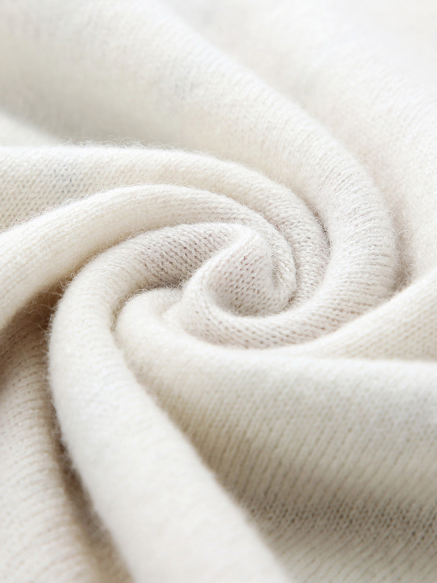 COMOBOCA 100% Cashmere Women's Argyle Pattern Colorful Knit Sweater