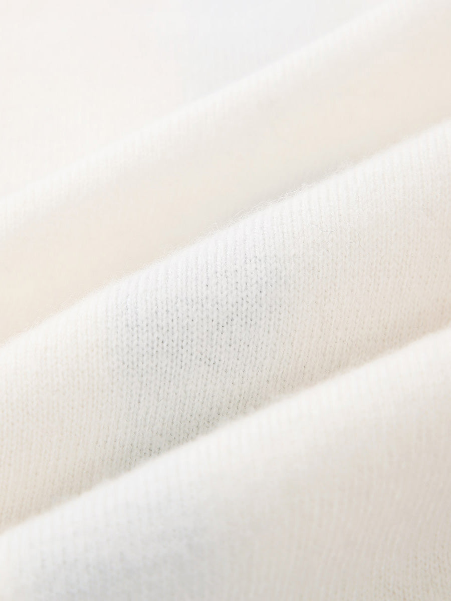 COMOBOCA 100% Wool Kids' Color Contrast Cuff Button Up Cardigan