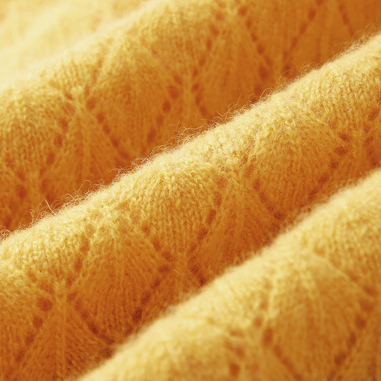 COMOBOCA 100% Cashmere Women's Diamond Pattern Pullover Sweater