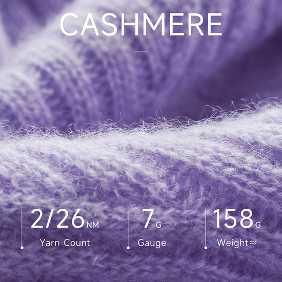 COMOBOCA 100% Cashmere Women's Geometric Wave Knit Sweater