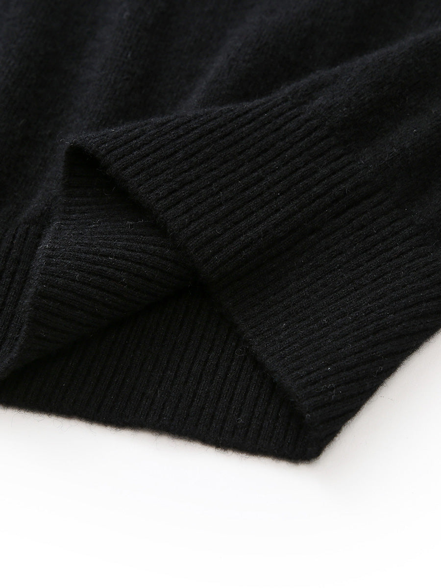 COMOBOCA 100% Cashmere Women's Button-Accent Sweater