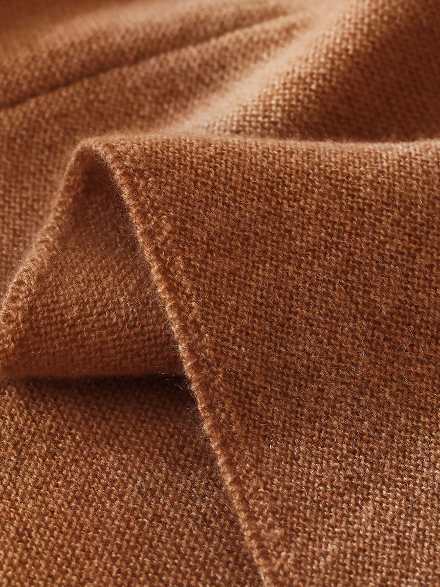 COMOBOCA 100% Cashmere Women's Split Knit Pencil Skirt