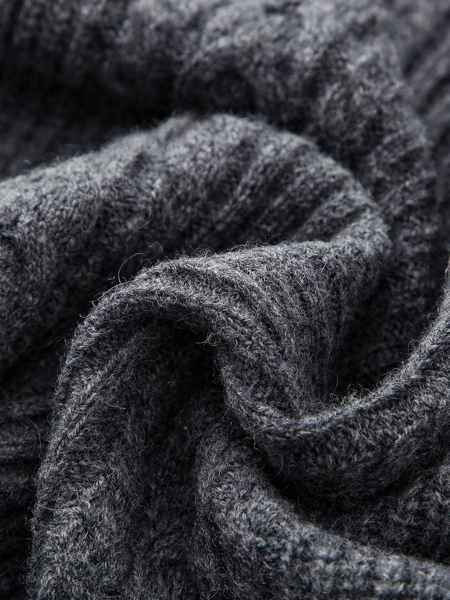 COMOBOCA 100% Wool Women's Cardigan Long Knit Coats with Pockets