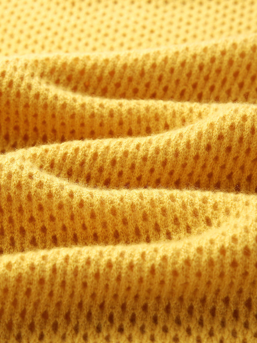 COMOBOCA 100% Cashmere Women's Breathable Mesh Sweater