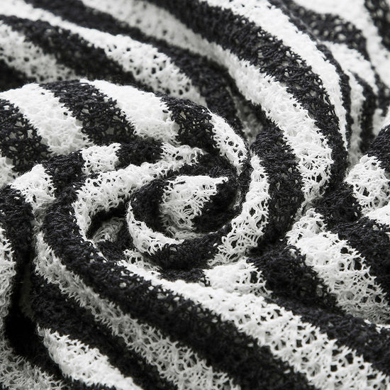 COMOBOCA Women's Striped Ribbed Cardigan