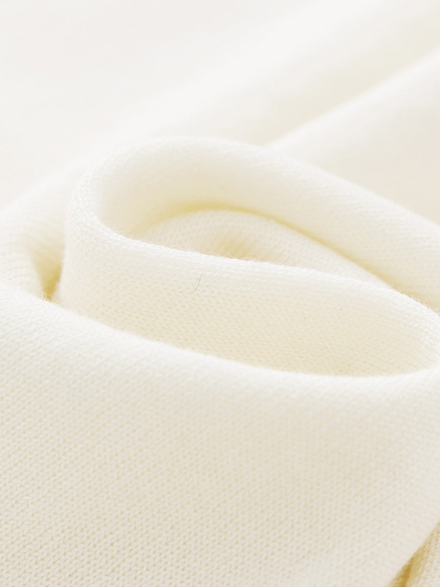 COMOBOCA Women's Lace Round Neck Knit T-Shirt