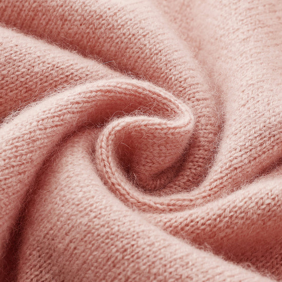 COMOBOCA 100% Cashmere Women's Cable Heart Patterned Knit Sweater