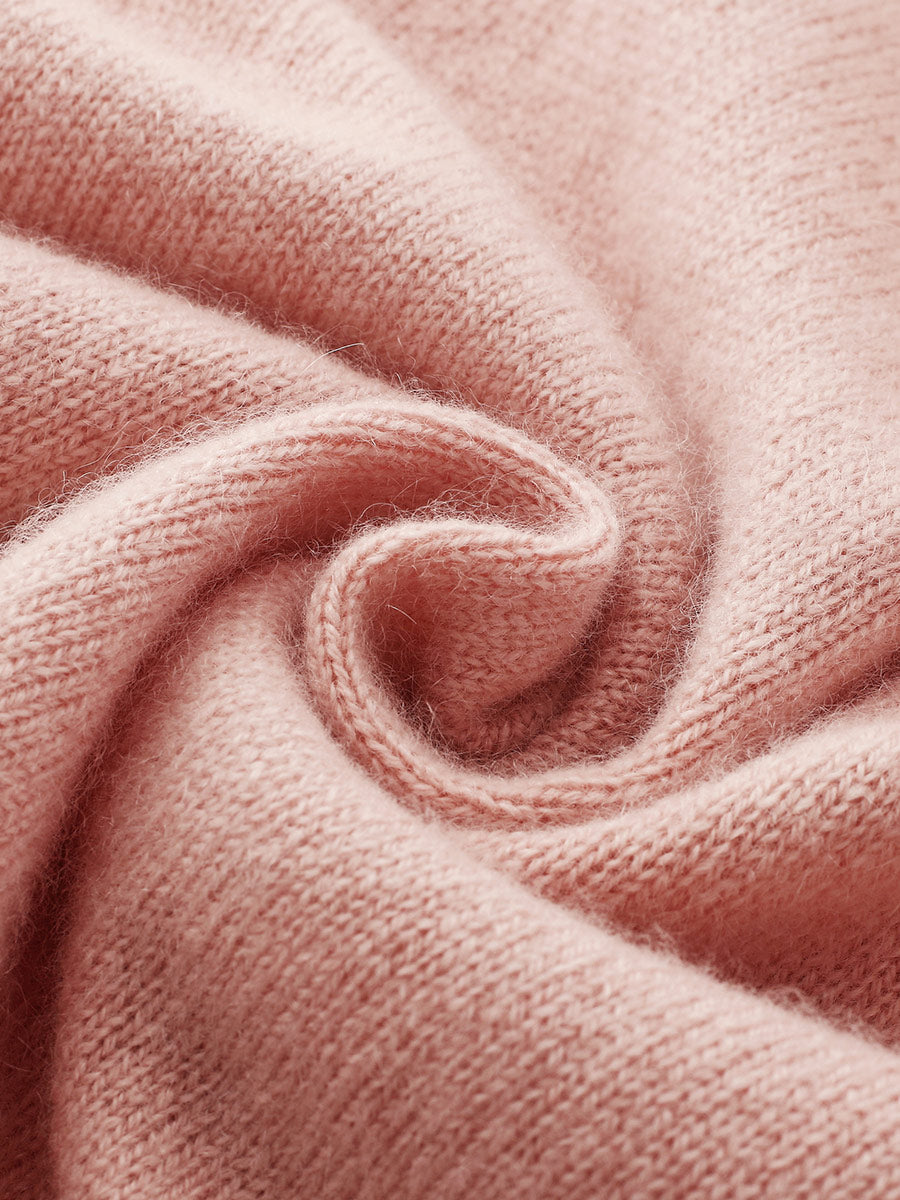 COMOBOCA 100% Cashmere Women's Cable Heart Patterned Knit Sweater