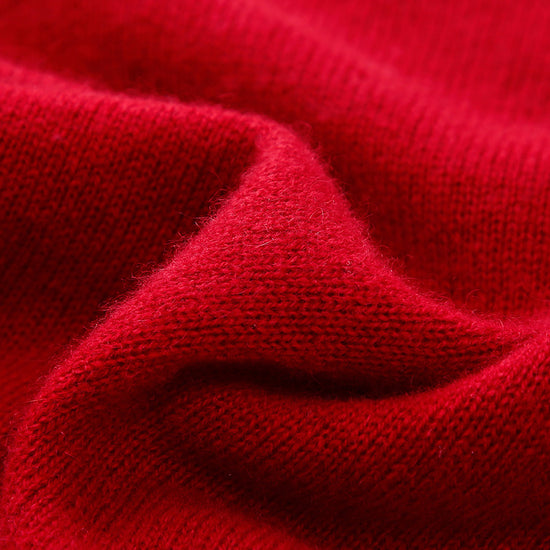 COMOBOCA 100% Cashmere Women's Sweater with Contrast Trim