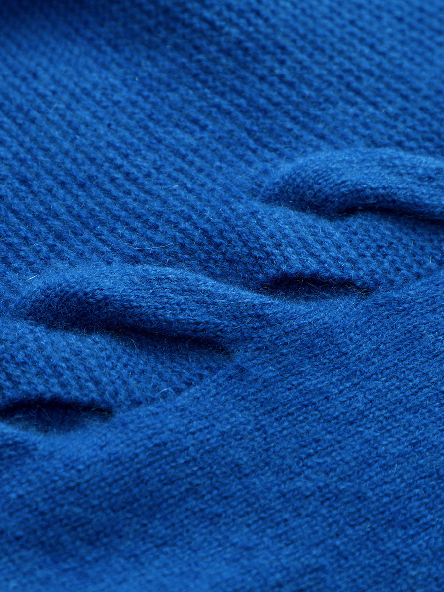 COMOBOCA 100% Cashmere Women's Ribbed Cable Knit Sweater