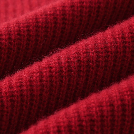 COMOBOCA 100% Cashmere Women's Button Neck Cable Knit Sweater