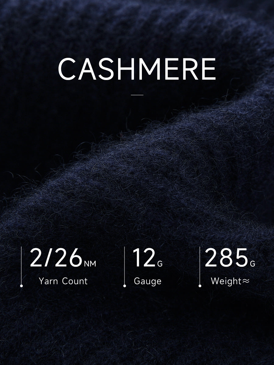 COMOBOCA 100% Cashmere Women's Contrast Trimmed Collared Knit Cardigan