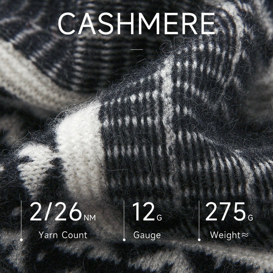 COMOBOCA 100% Cashmere Women's Fair Isle Round Neck Knit Sweater