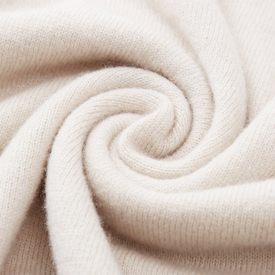 COMOBOCA 100% Wool Women's Color Block Knit Sweater