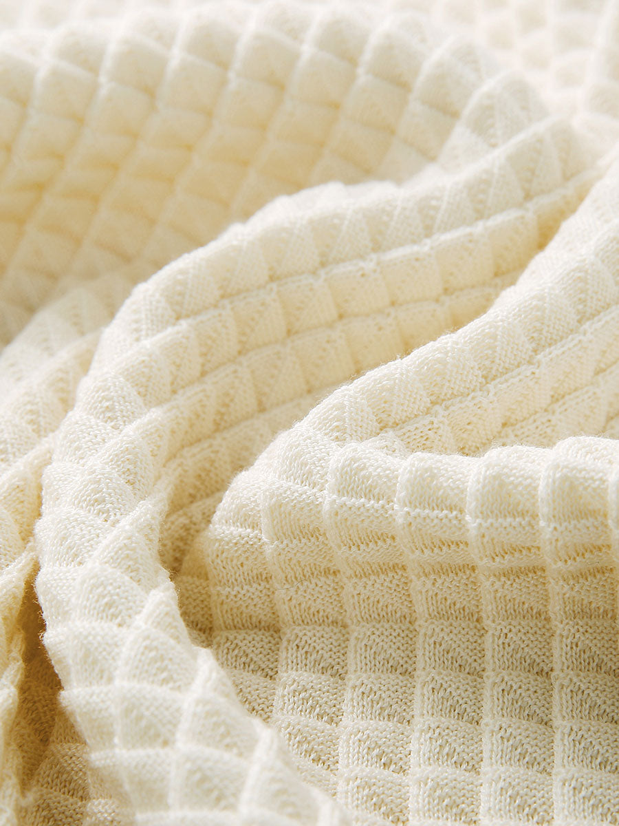 COMOBOCA Women's Waffle Knit Cap Sleeve T-Shirt with Sheer Yoke