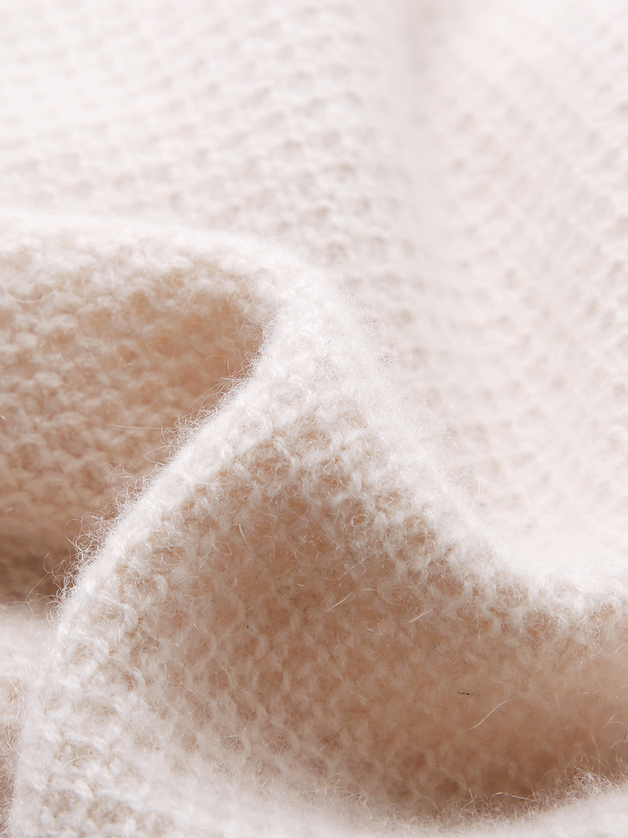 COMOBOCA 100% Cashmere Women's Blazer Collar Cardigan