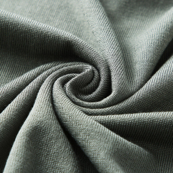 COMOBOCA Women's Lyocell V-Neck Ribbed Knit T-Shirt