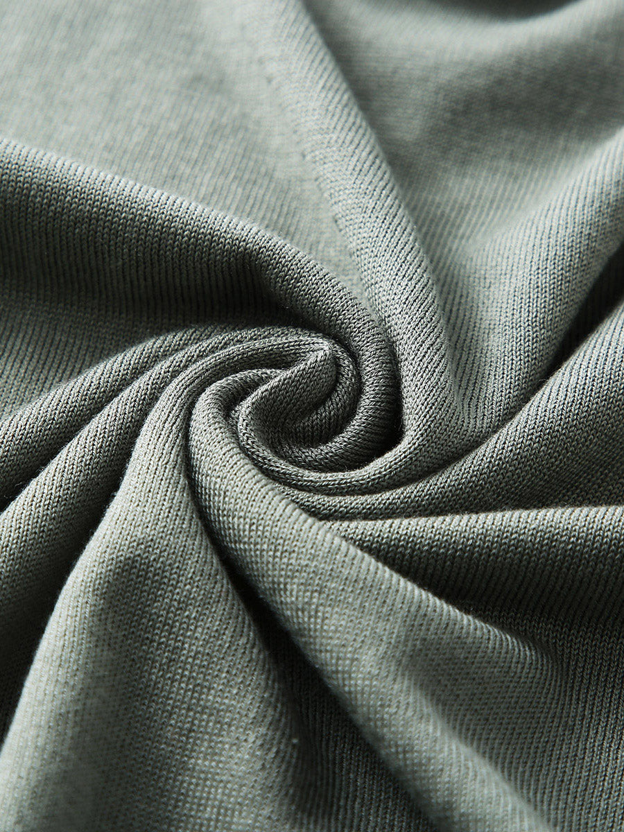 COMOBOCA Women's Lyocell V-Neck Ribbed Knit T-Shirt