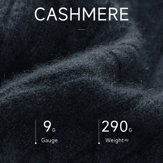 COMOBOCA 100% Cashmere Women's Cable Knit Polo Neck Sweater