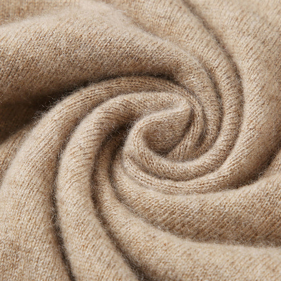 COMOBOCA 100% Cashmere Men's Striped Collar Button Cardigan