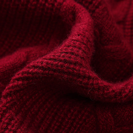 COMOBOCA 100% Wool Women's Cozy Cable Knit Long Coat