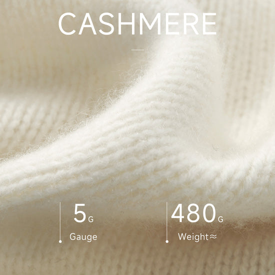 COMOBOCA 100% Cashmere Women's Cable Knit Zip Up Cardigan