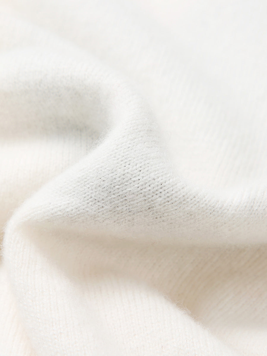 COMOBOCA 100% Wool Kids' Intarsia Round Neck Knit Sweater