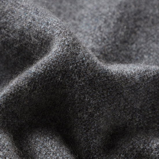 COMOBOCA 100% Cashmere Men's Mock Neck Jacquard Sweater