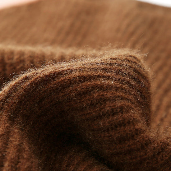 COMOBOCA 100% Cashmere Women's Color Block Knit Sweater