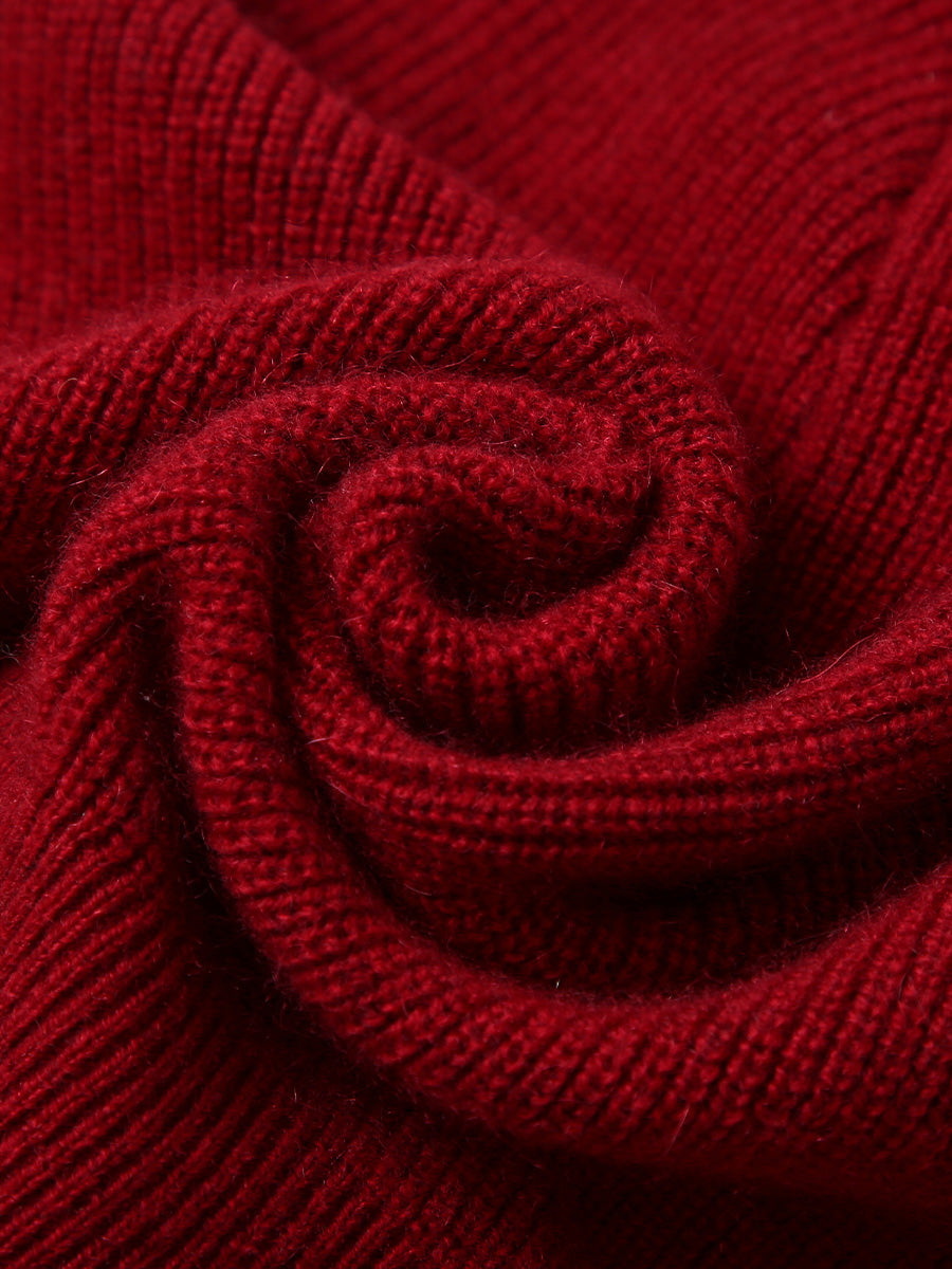 COMOBOCA 100% Cashmere Women's Zip Up Knit Hooded Neck Warmer