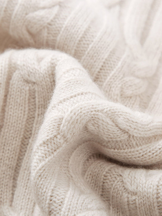 COMOBOCA 100% Wool Women's Cable Knit Button-Front Vest