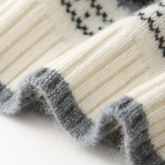 COMOBOCA 100% Cashmere Women's Nordic Knit Beanie