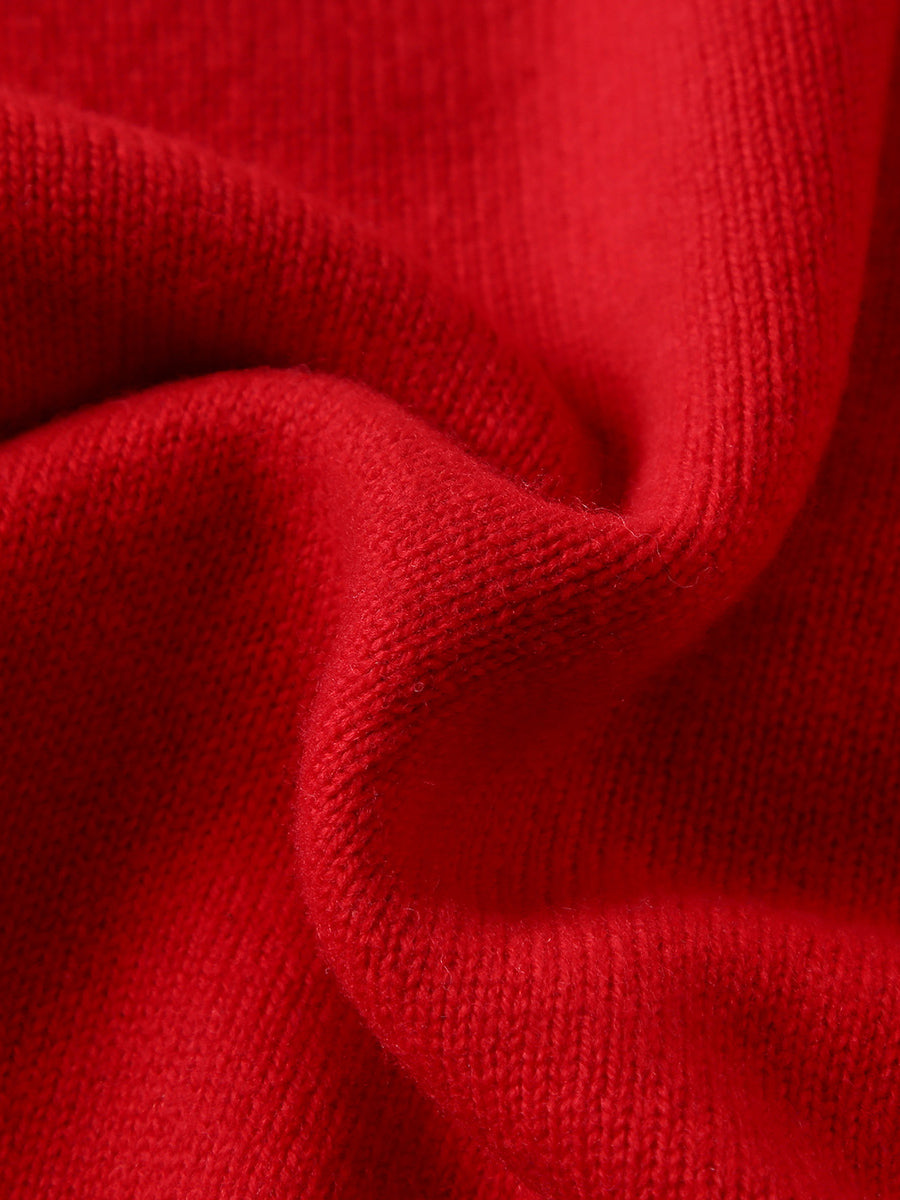 COMOBOCA 100% Wool Kids' Round Neck Sweater