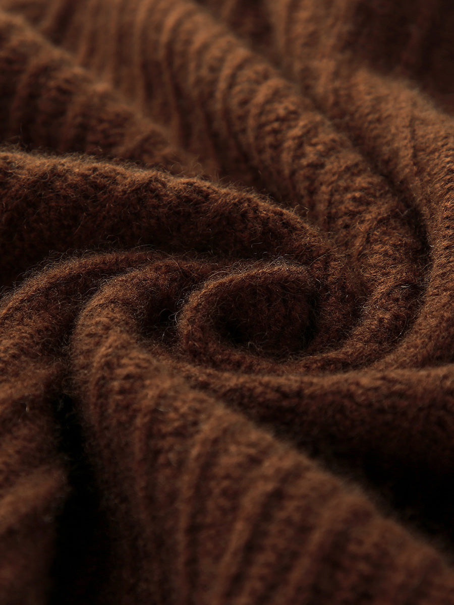 COMOBOCA 100% Cashmere Women's Toggle Closure Knit Cardigan