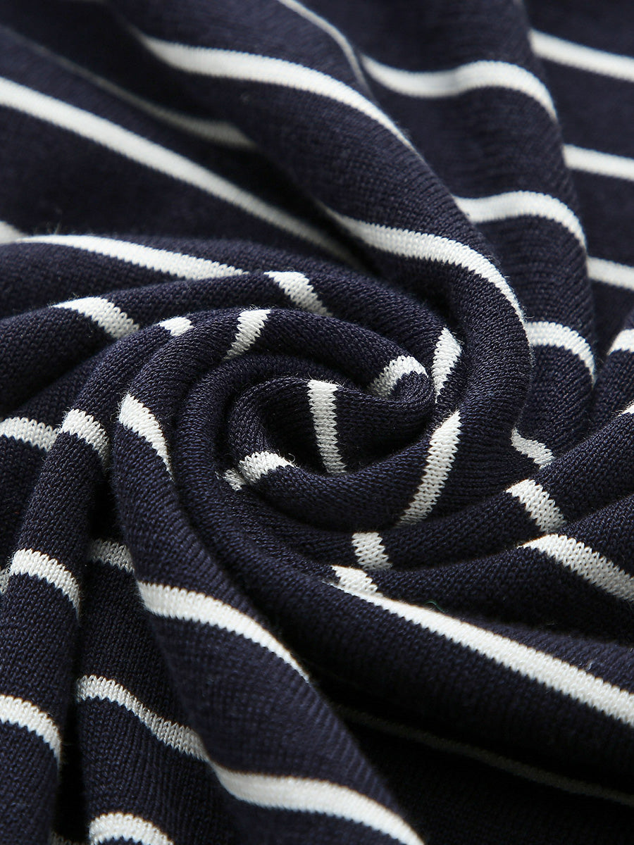 COMOBOCA Women's Striped Button Hooded Cardigan