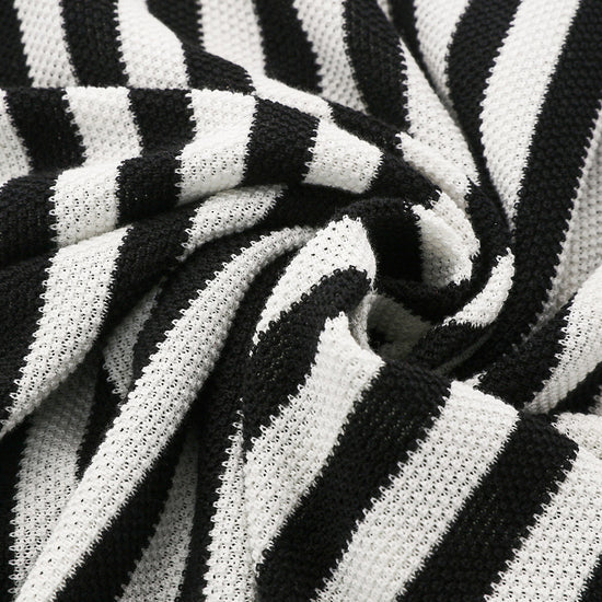 COMOBOCA Women's Striped Polo Knit T-Shirt