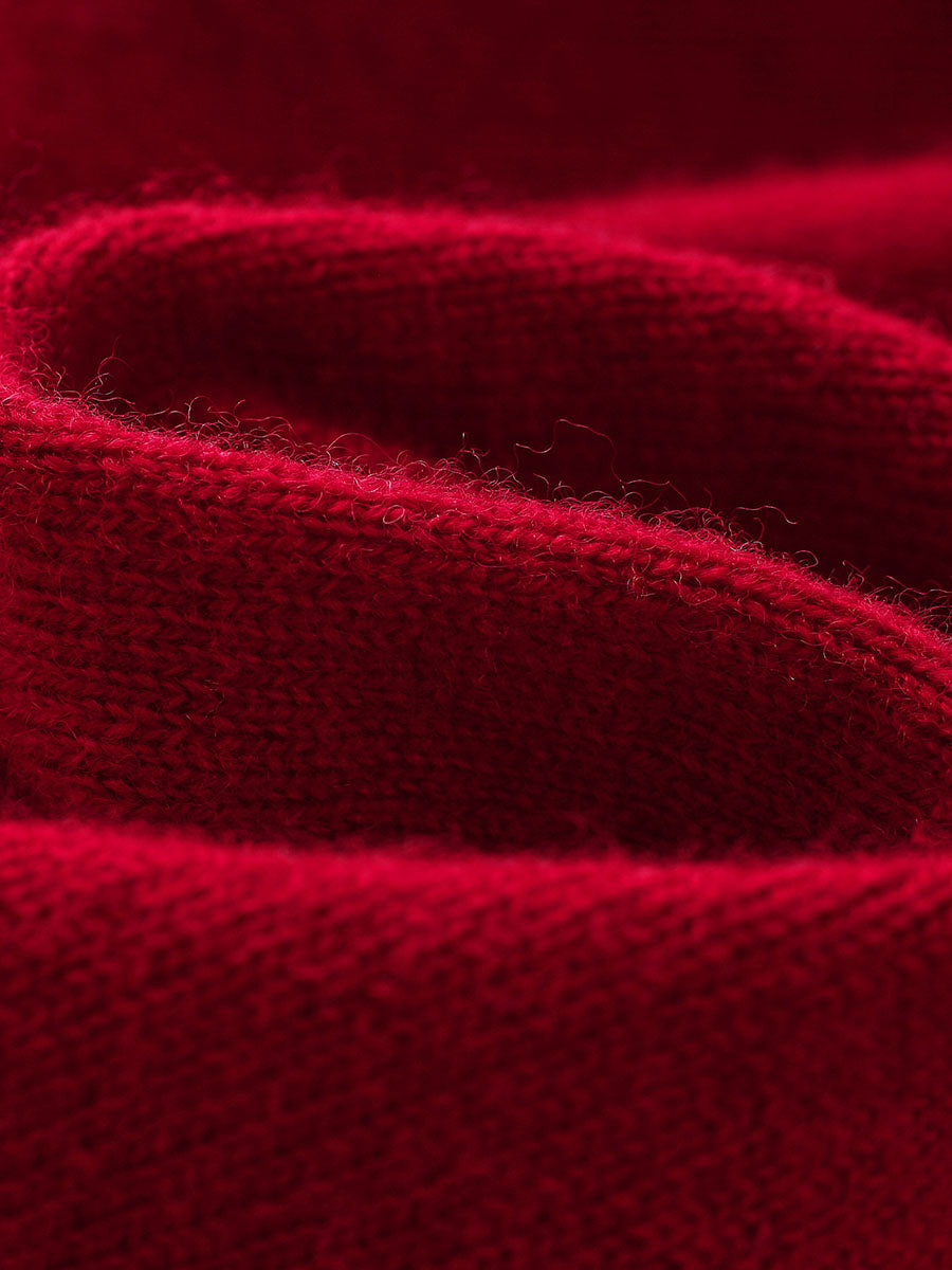 COMOBOCA 100% Wool Kids' Argyle Pattern Round Neck Sweater