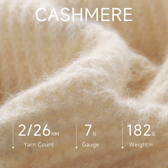 COMOBOCA 100% Cashmere Women's Ribbed V-Neck Knit Sweater