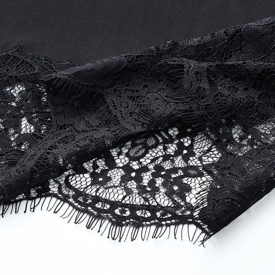 COMOBOCA Women's Chic Lace-Trimmed V-Neck Tank Top