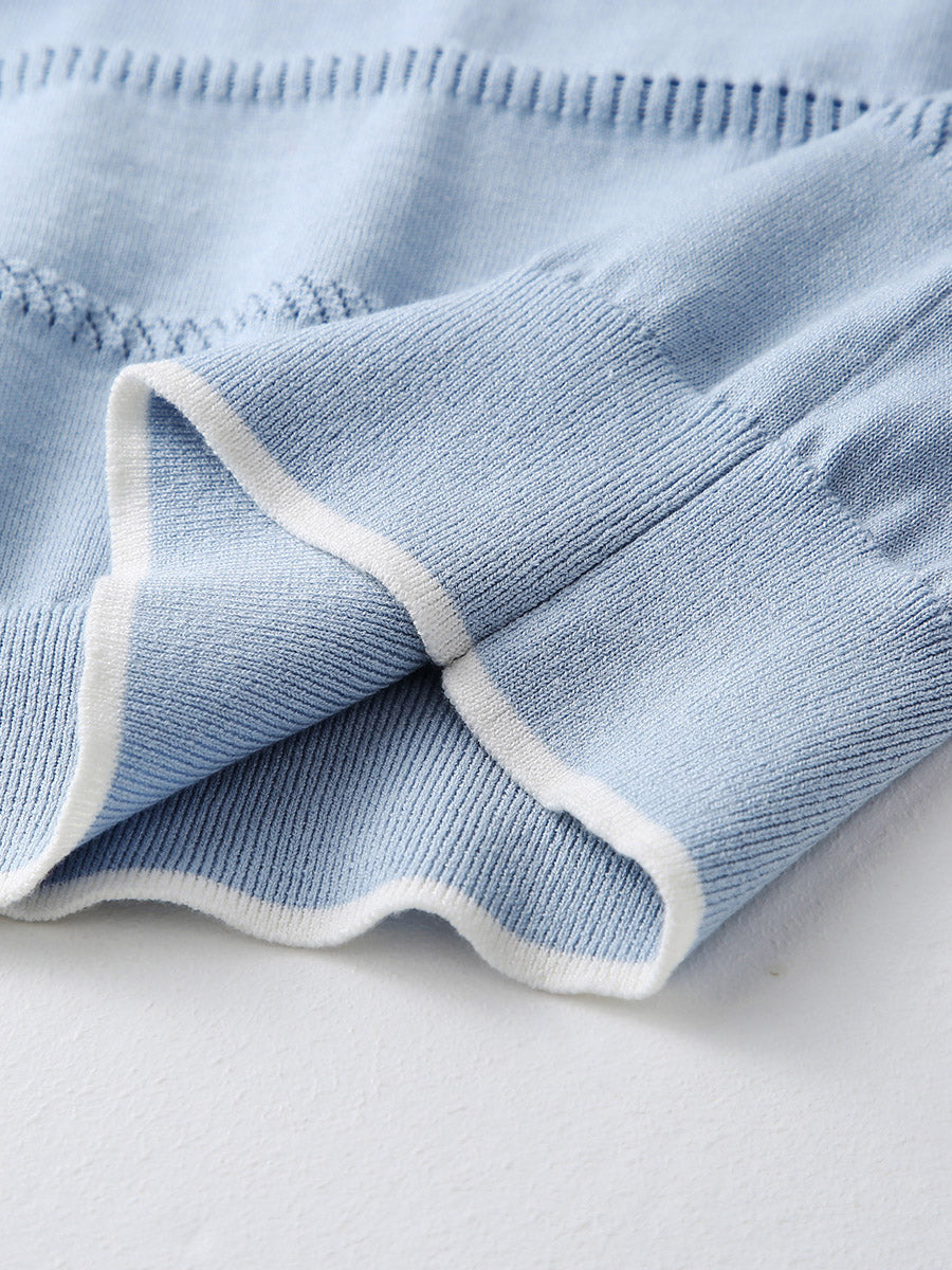 COMOBOCA Women's Relaxed Fit Striped Knit T-Shirt