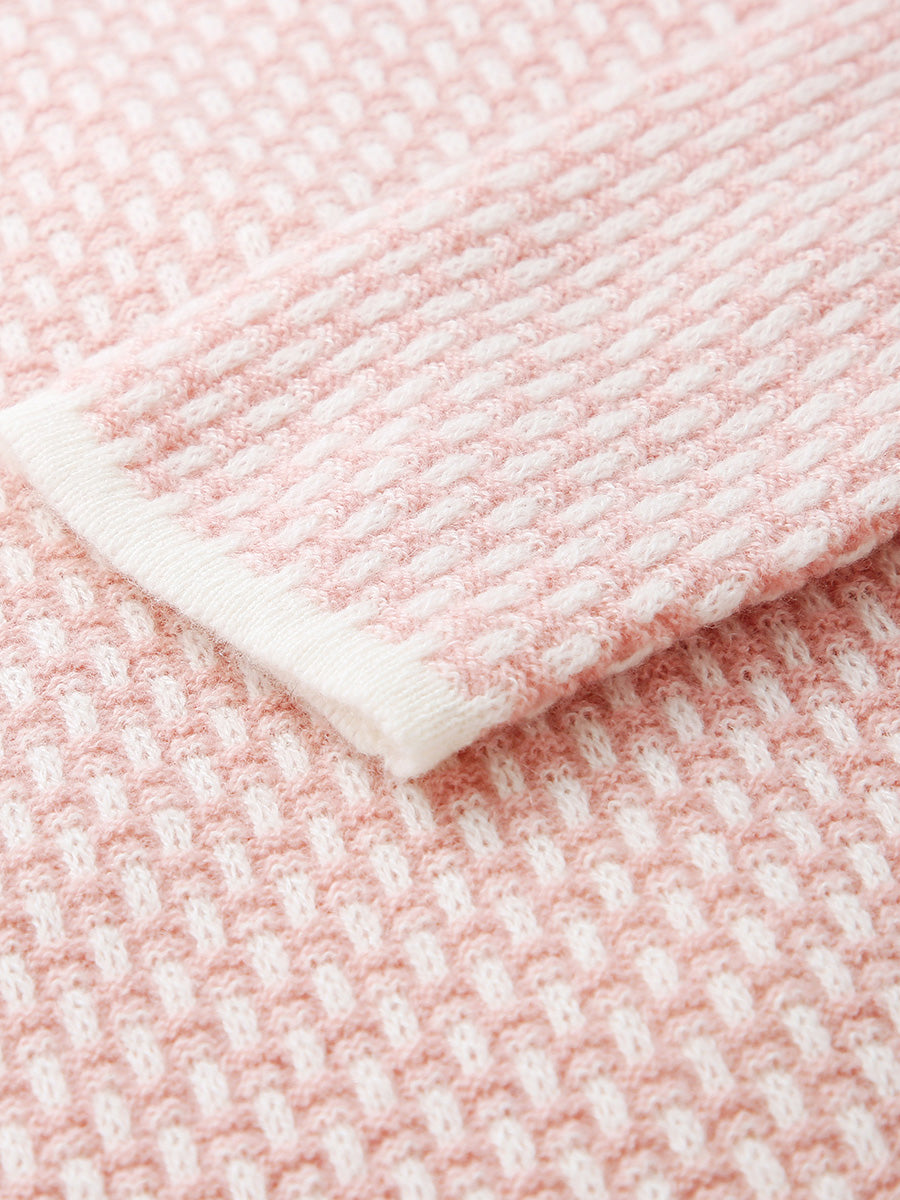 COMOBOCA 100% Cashmere Women's Sailor Collar Knit Cardigan