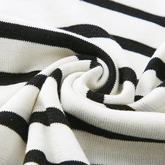 COMOBOCA Women's Striped Round Neck T-Shirt Sweater