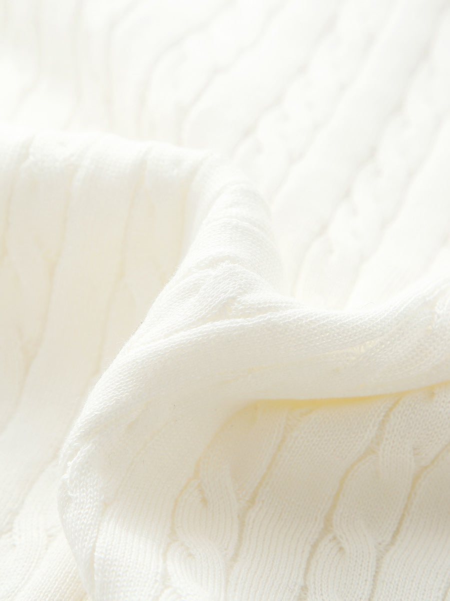 COMOBOCA Women's Cable Knit Polo T-Shirt