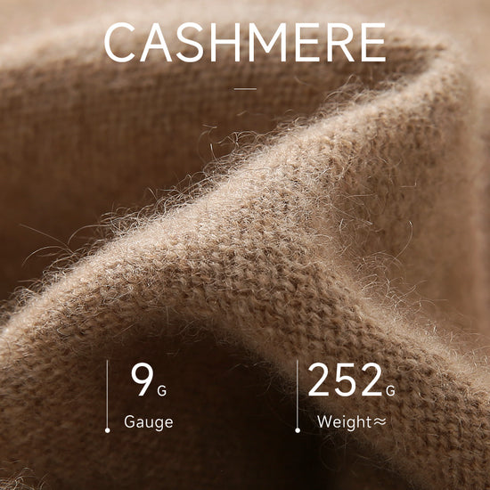 COMOBOCA 100% Cashmere Women's Cable Knit Mock Neck Sweater