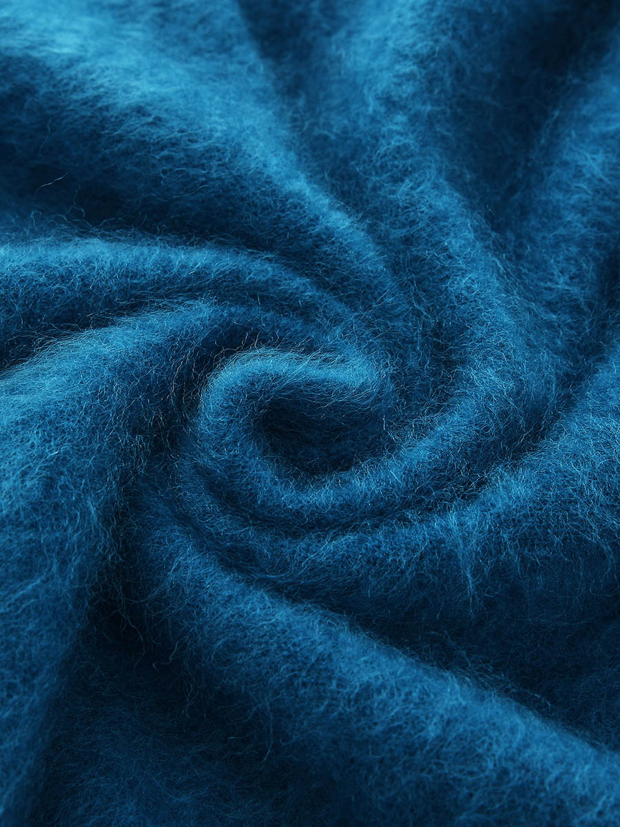 COMOBOCA Women's Wool Seamless Brushed Half Sleeve Knit Sweater