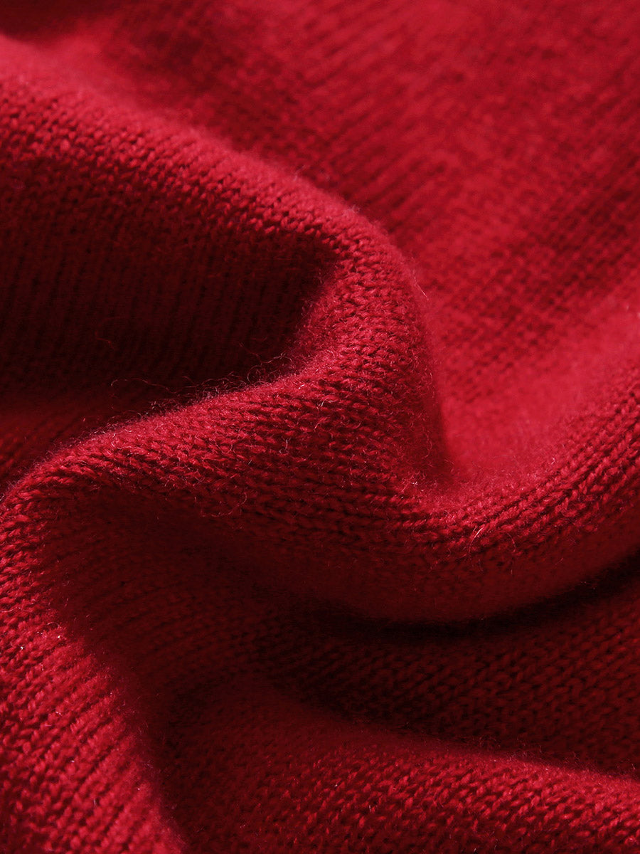 COMOBOCA 100% Wool Kids' V-Neck Cardigan